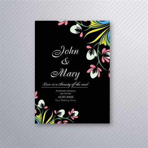 wedding card vector